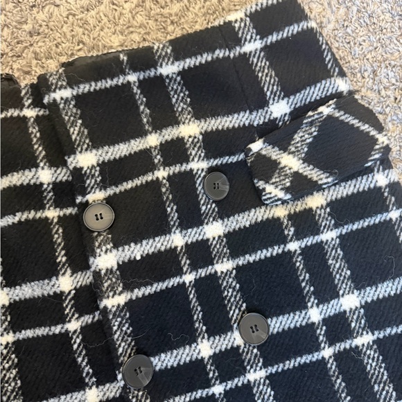 Plaid Black and White Women's Skirt - Picture 2 of 2